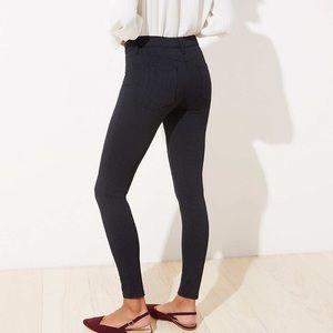 5 POCKET CHECK PONTE LEGGINGS IN BLACK